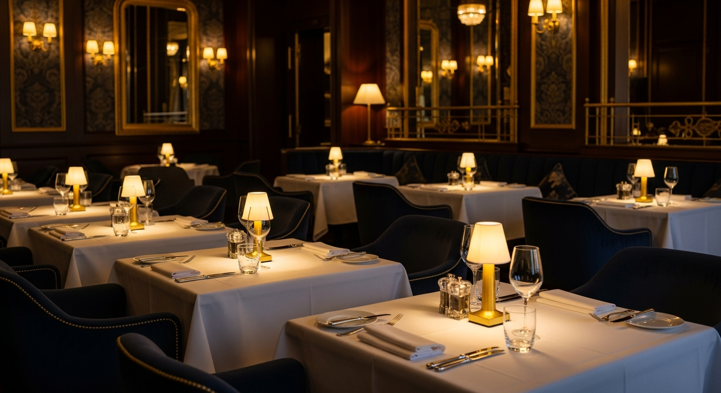 Sala de jantar de restaurante português elegante